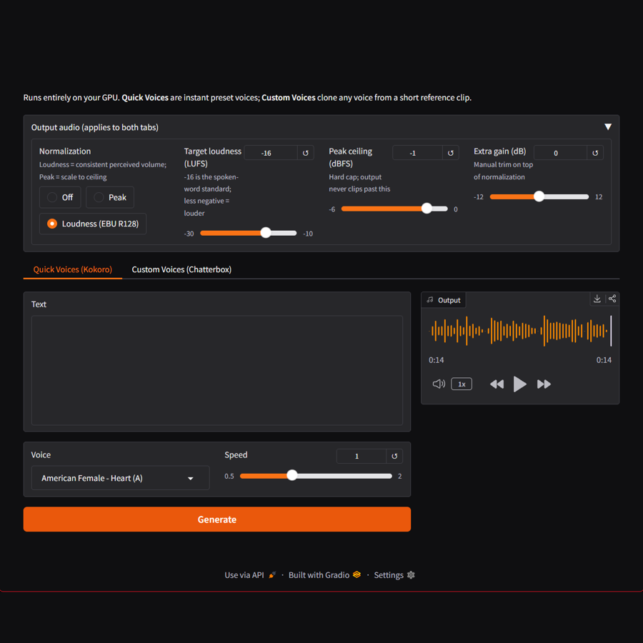 Offline Text-to-Speech Studio screenshot